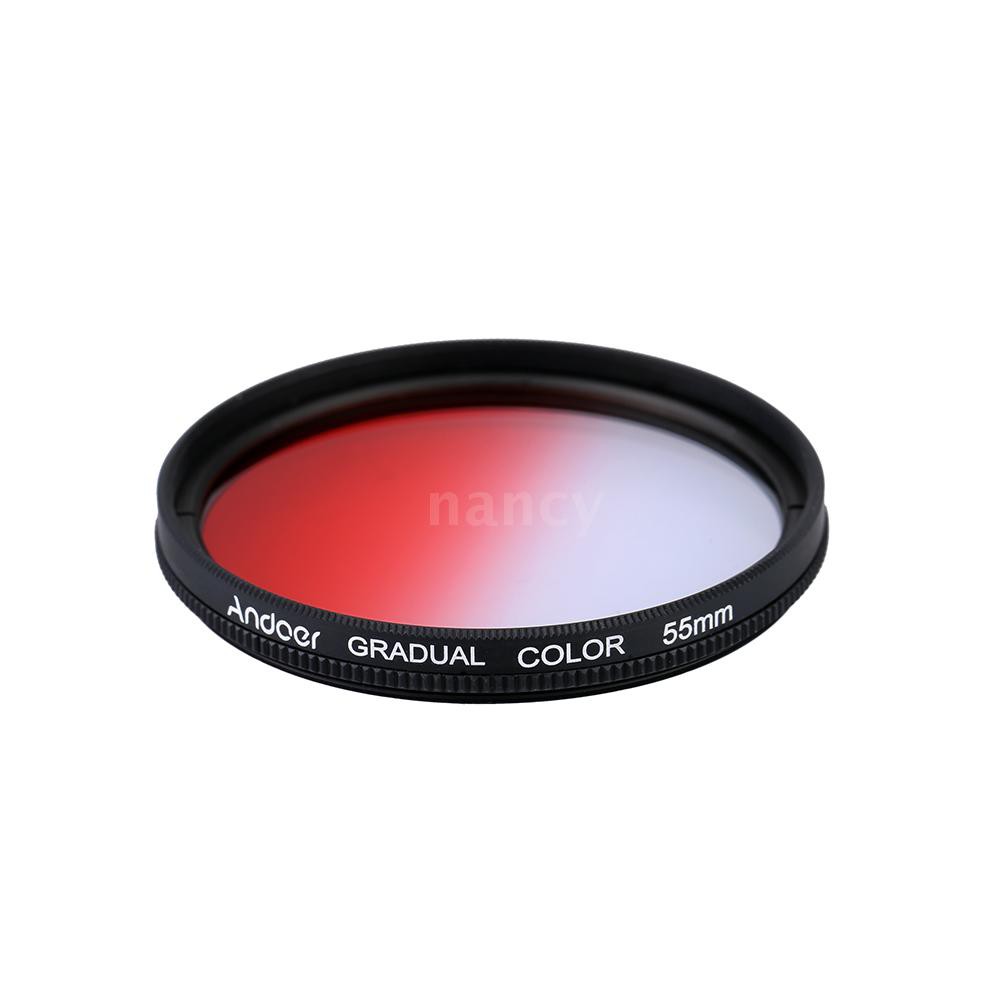 Bộ kính lọc Andoer 55mm GND4(0.6) phân độ màu xám/xanh dương/cam/đỏ tiện dụng