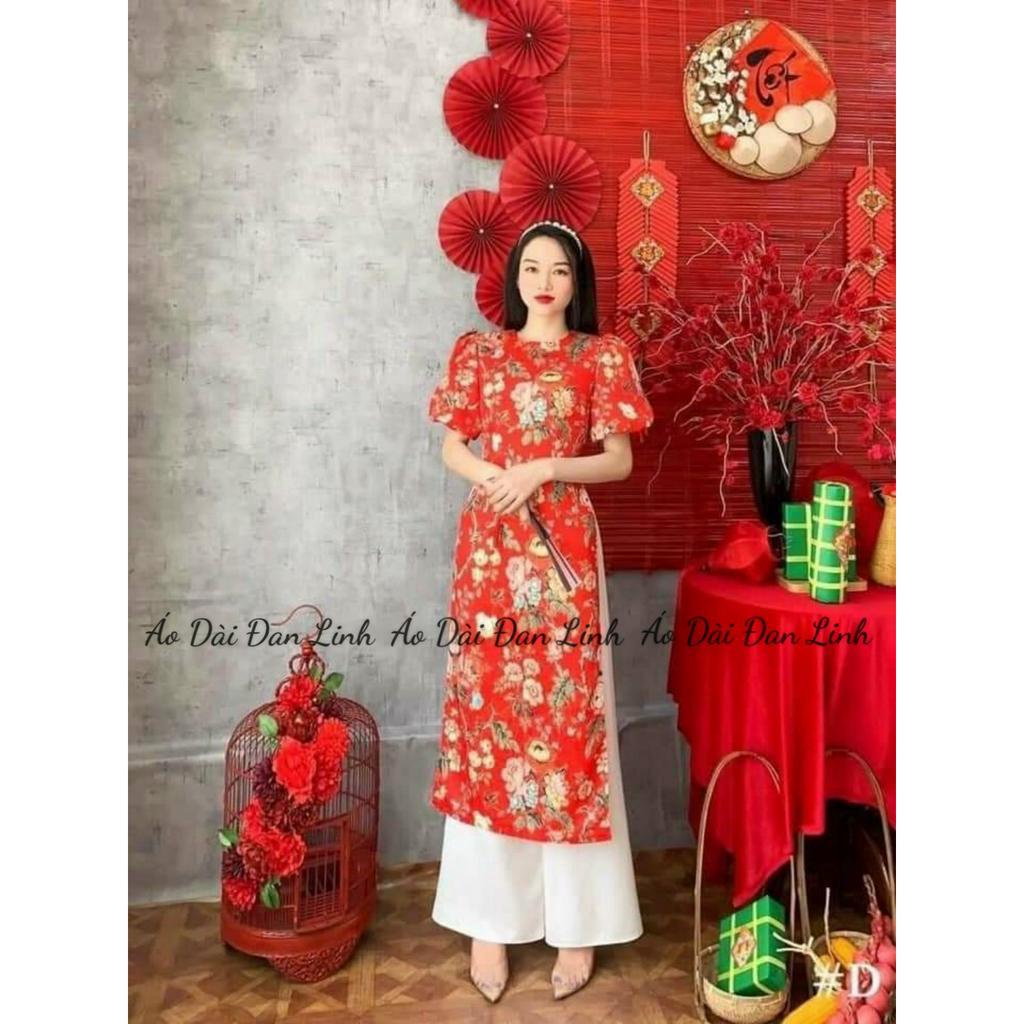* Đủ màu dài cách tân tay phồng gây  - Áo Dài Đan Linh