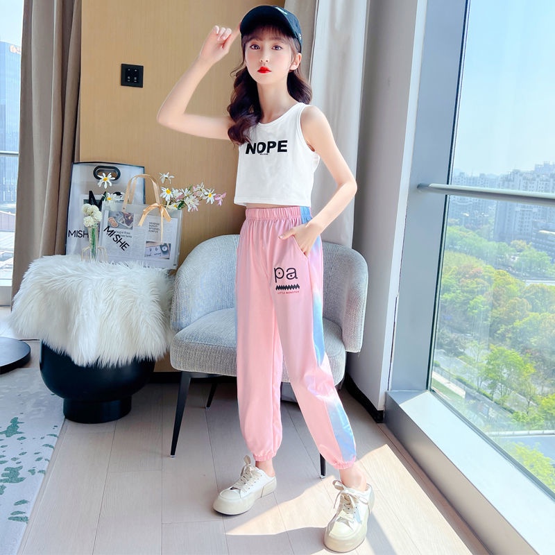 Quần Thể Thao Dáng Rộng Chống Muỗi Bằng Lụa Mát Mỏng Phong Cách Mới Cho Bé Gái