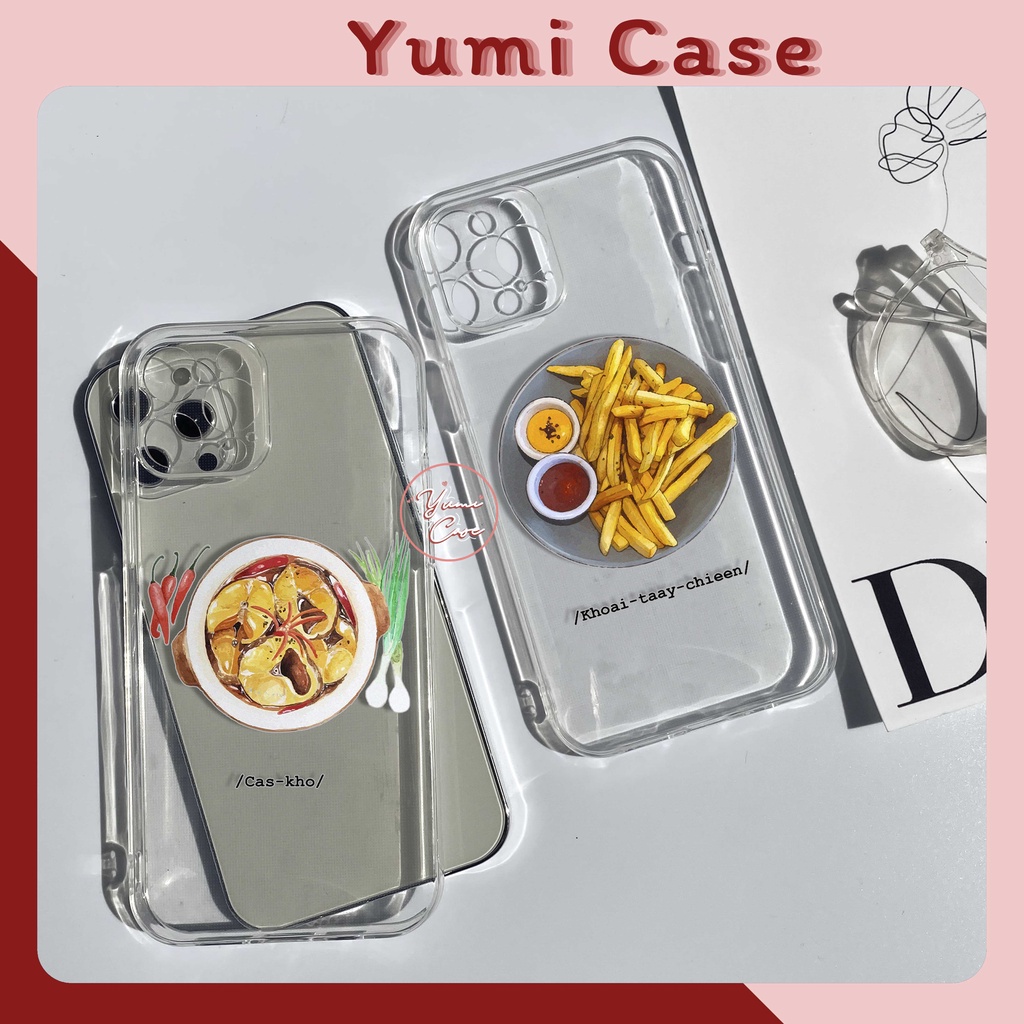 Ốp lưng điện thoại cho Iphone Samsung Vsmart Oppo Huawei Xiaomi Vivo Nokia Realme Poco Redmi FOOD KHOAI-CÁ KHO Yumi Case