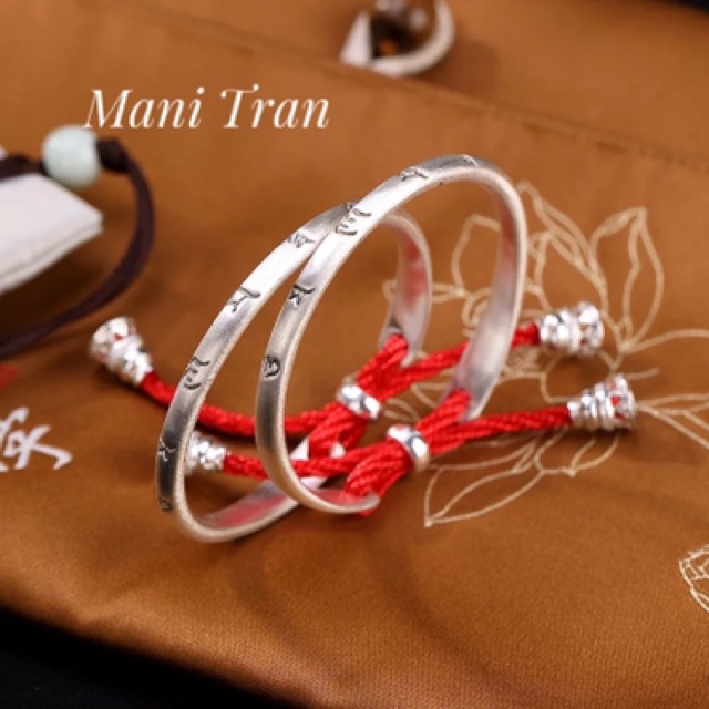 Vòng Tay Bạc Khắc chú Dành Cho Bé VT330