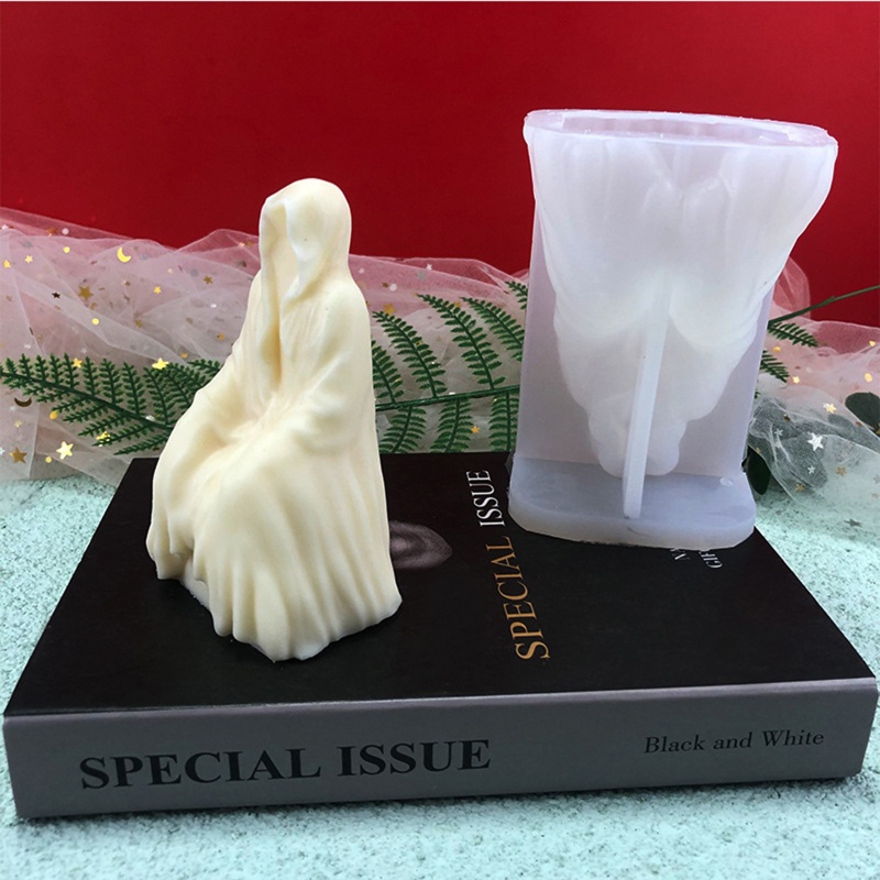 Khuôn Làm Nến Xà Phòng Handmade Bằng Silicone Hình Ma Bí Ẩn