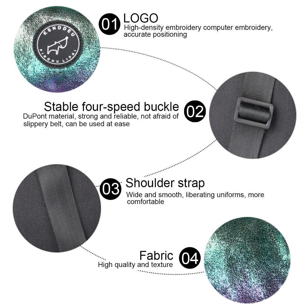 Ba lô dây rút Ksnddeu ánh cầu vồng dành cho nữ