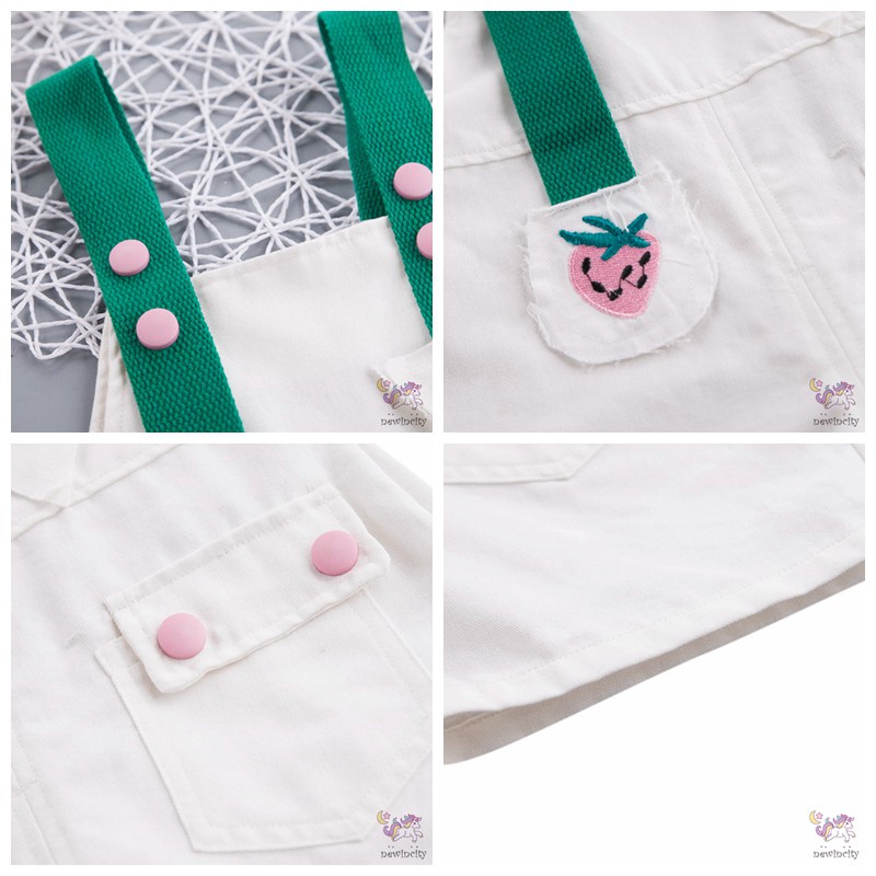 Set áo thun + quần yếm cotton đáng yêu năng động cho bé