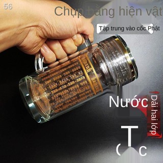 Chú Đại Bi Chén Pha Lê Dày Có Tay Cầm Cốc sáu ký tự thần thủy tinh nhiệt chuyển giao sức khỏe tràO