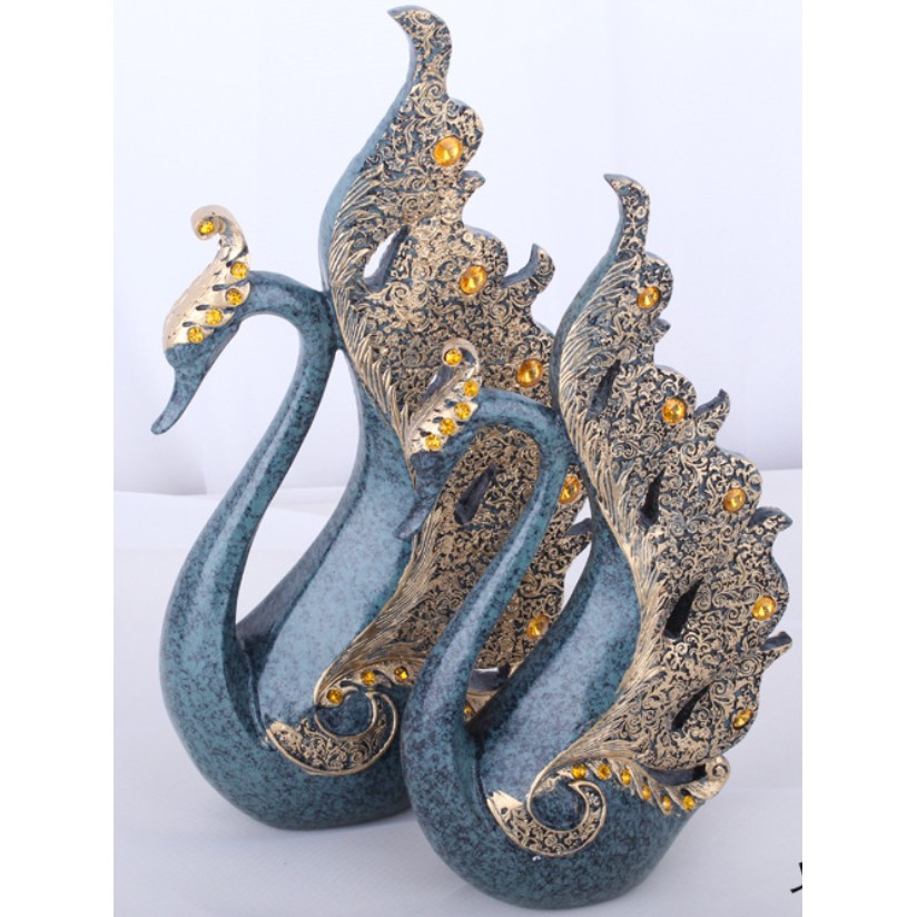 tượng thiện nga. cặp đôi uyên ương trang trí