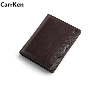 Ví carrken gxz003-2 bằng da pu thiết kế nhiều ngăn phong cách cổ điển cho nam