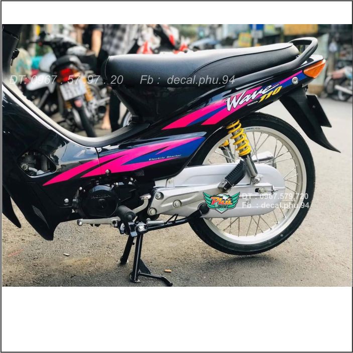 Tem Wawe Rời nhỏ hồng đen (B)