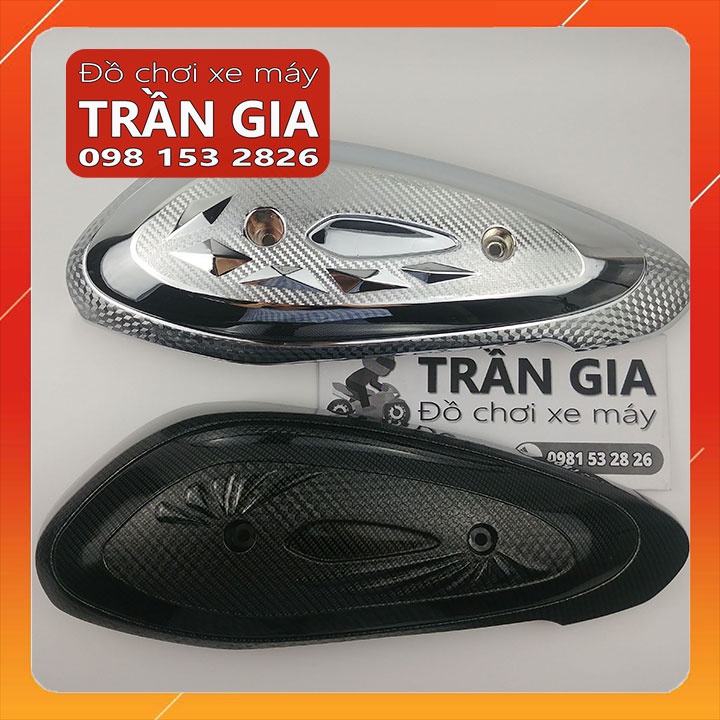 Ốp pô xe SH Mode 2020-2021-2022 chụp che bô xi inox cacbon - phụ kiện trang trí