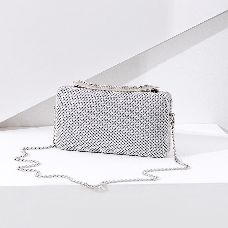 Ví cầm tay mini đính đá lấp lánh sang trọng hợp thời trang