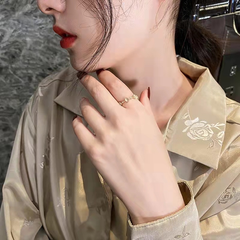 Nhẫn Đính Đá zircon Thời Trang Hàn Quốc