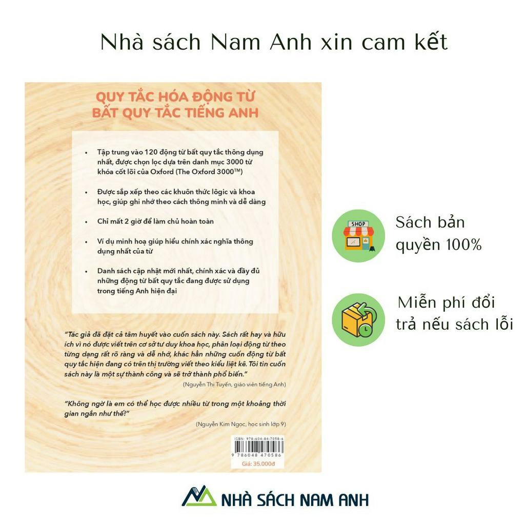 Sách - Quy Tắc Hóa Động Từ Bất Quy Tắc Tiếng Anh - Tặng kèm audio & phụ bản tra cứu - Tác giả Hoài Thương và Thanh Hải