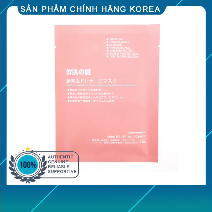 01 Miếng Mặt nạ nhau thai cừu cuống rốn tế bào gốc Nhật Bản Rwine Beauty dưỡng da | BigBuy360 - bigbuy360.vn