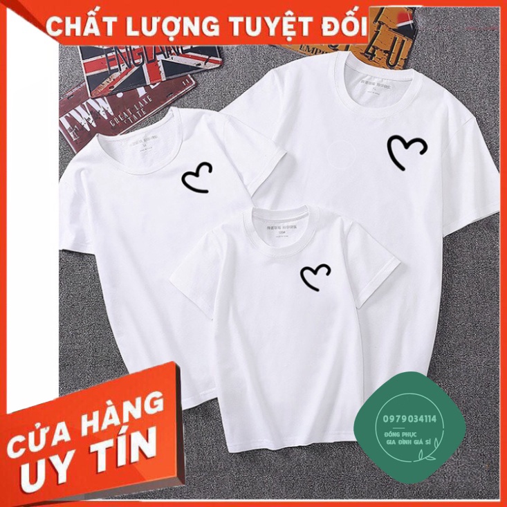 Áo gia đình 3 4 5 người đồng phục đơn giản độc đáo ấn tượng thun cotton mềm mịn GD0042  Áo thun giá sỉ