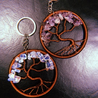 Combo 2 móc khoá Tree of life đá phong thủy