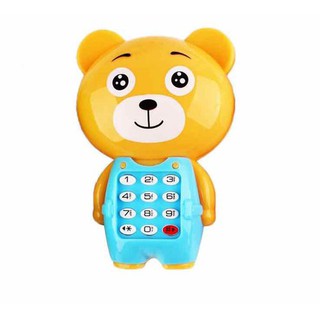 Xanhlam-Đồ chơi cho bé điện thoại phát nhạc phát sáng màu xanh vàng