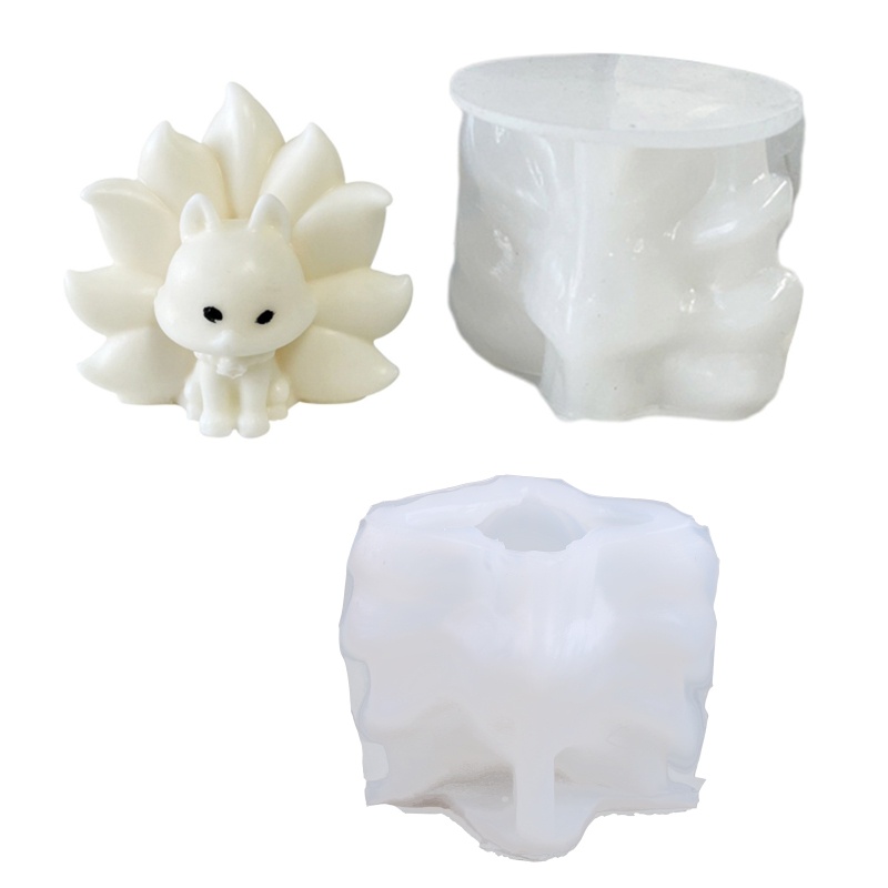 Khuôn Silicone Làm Nến Hình Cáo Độc Đáo