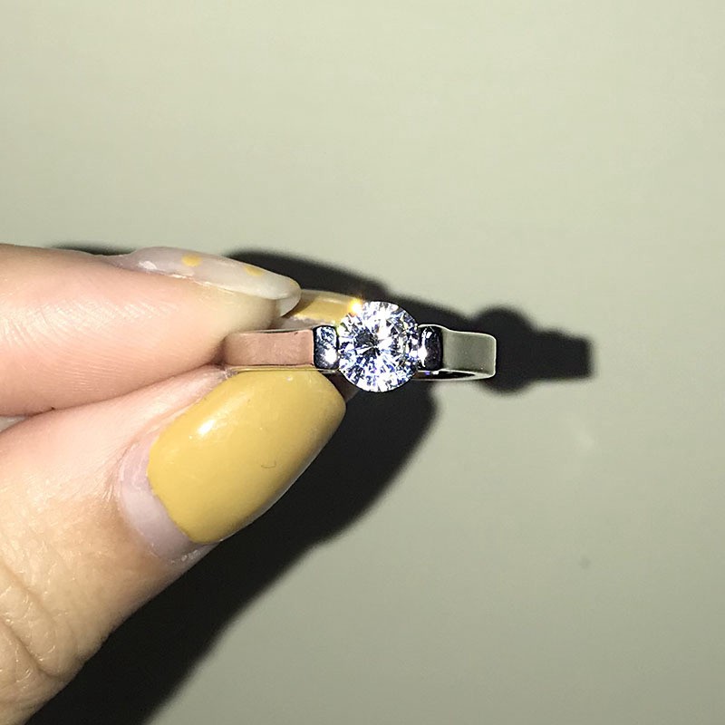 Nhẫn Đính Đá Zircon Phong Cách Âu Mỹ Cho Phái Nữ