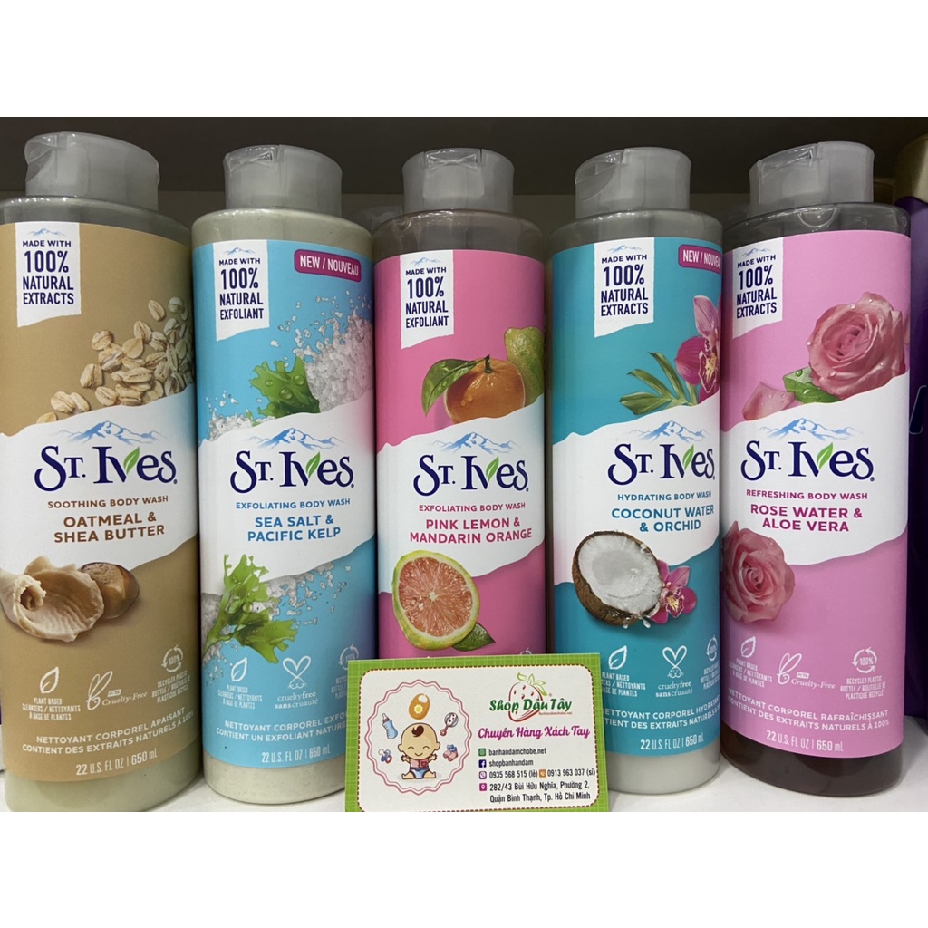 [CHÍNH HÃNG] SỮA TẮM ST.IVES TẨY TẾ BÀO CHẾT 650ML