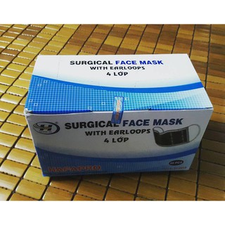 10 Hộp (21k /Hộp) Xám 4 Lớp Khẩu Trang Y Tế Hafapro