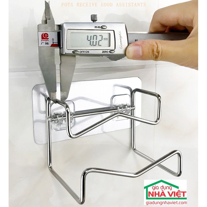 Giá treo chậu rổ đa năng inox 304 dán tường