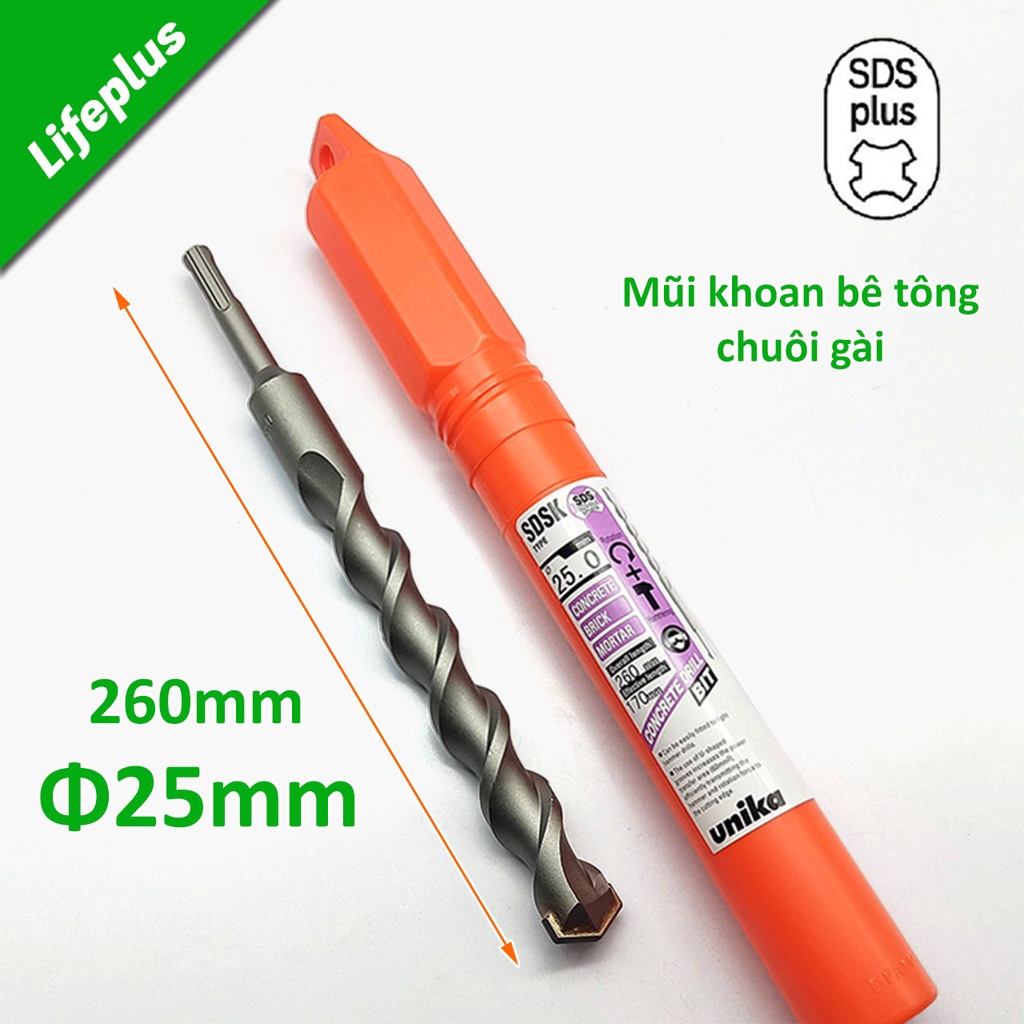Mũi Khoan Bê Tông Chuôi Gài Unika Nhật Bản SDSK