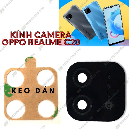 Kính camera realme c20 kèm keo dán