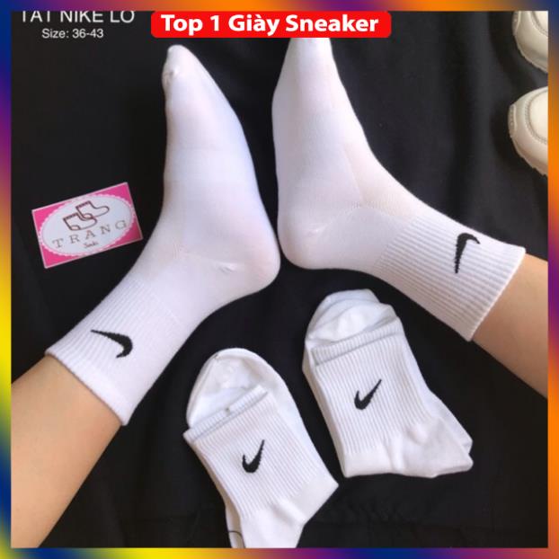 Tẩt Cao Cổ Màu Trắng Nam Nữ cực hot dễ phối đồ với giày sneaker - NT STORE SNEAKER