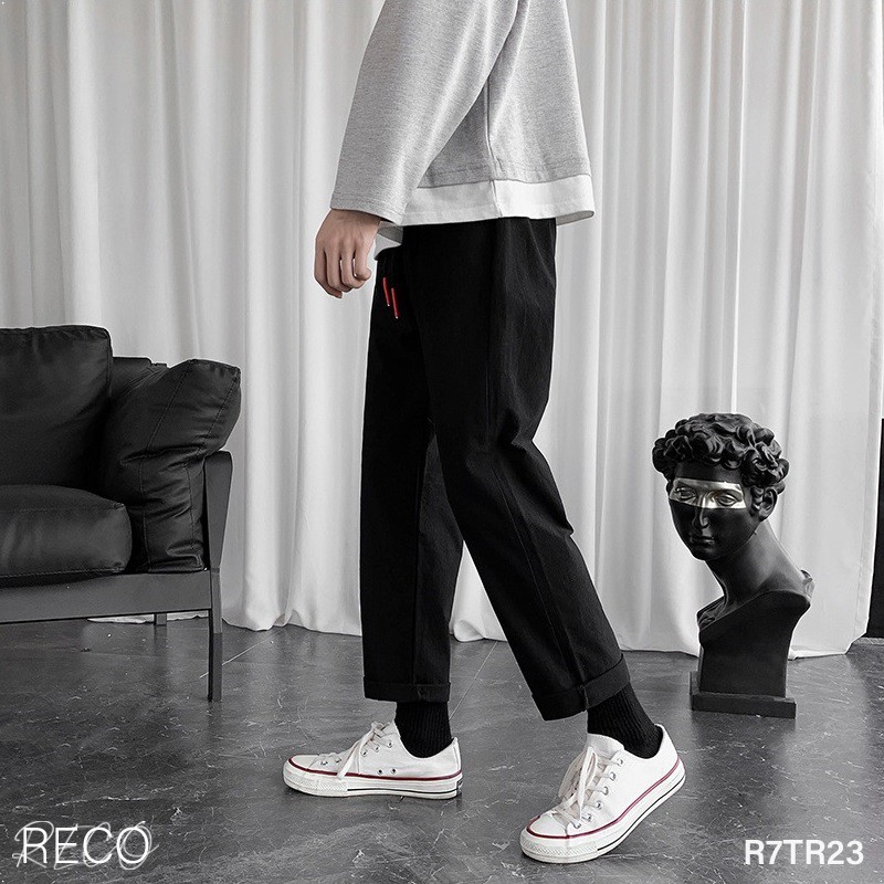 Quần vải nam nữ Hàn Quốc dáng vừa Trousers Loose R7TR23