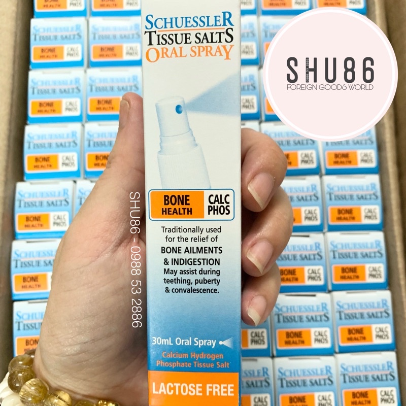 Schuessler Tissue Salts - Calc Phos - BONE HEALTH- Xịt canxi muối mô & Viên canxi muối mô