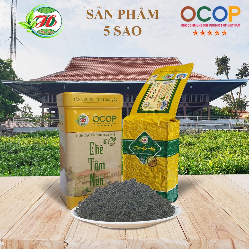 Hộp Chè Tôm Nõn 200gram Hảo Đạt - Hợp Tác Xã Chè Hảo Đạt - Chè Tân Cương Thái Nguyên