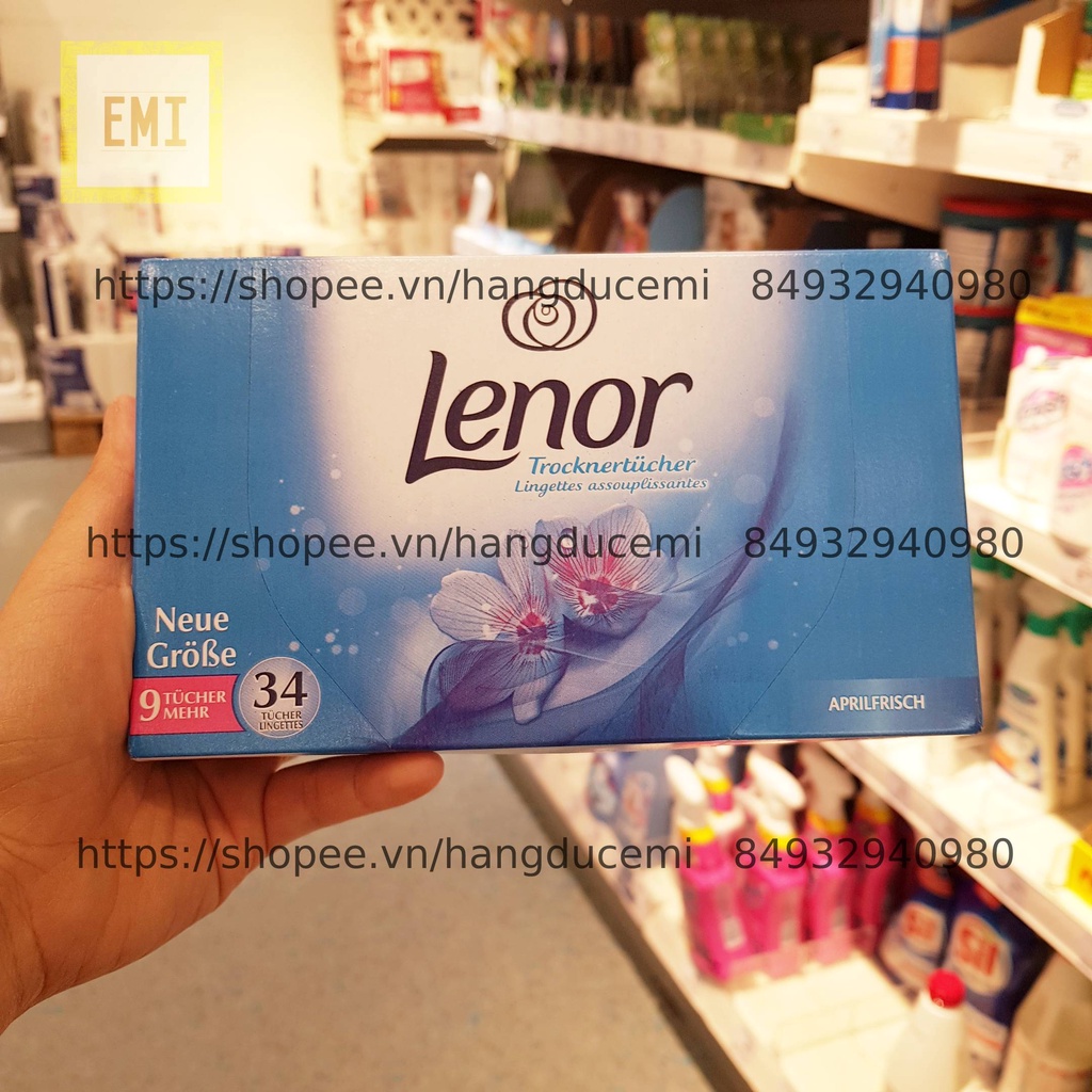 Giấy thơm quần áo Lenor 34 tờ - Hàng nội địa Đức