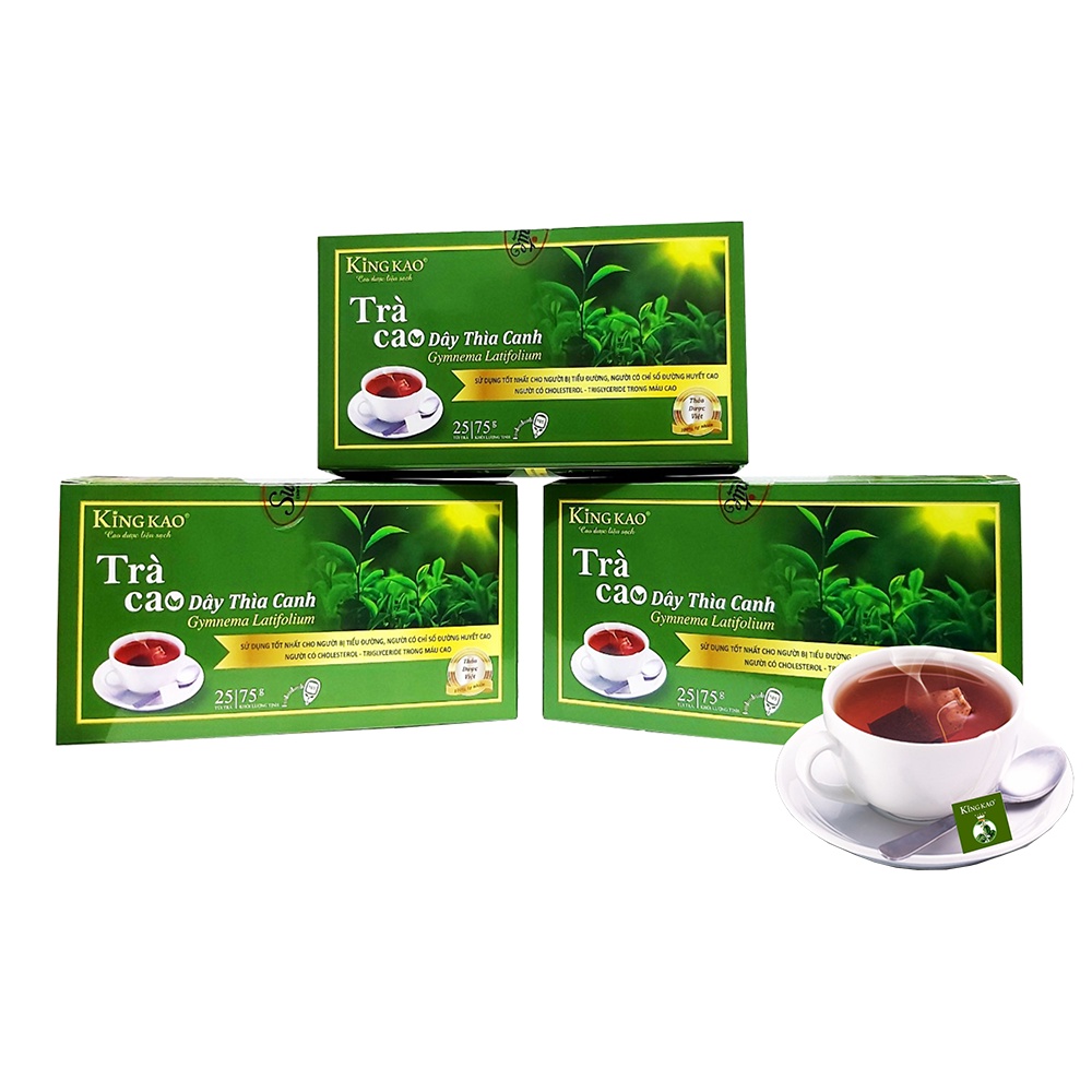 Trà Dây Thìa Canh KingKao - Hỗ trợ hạ đường huyết (hộp 75gram, 25 túi lọc)