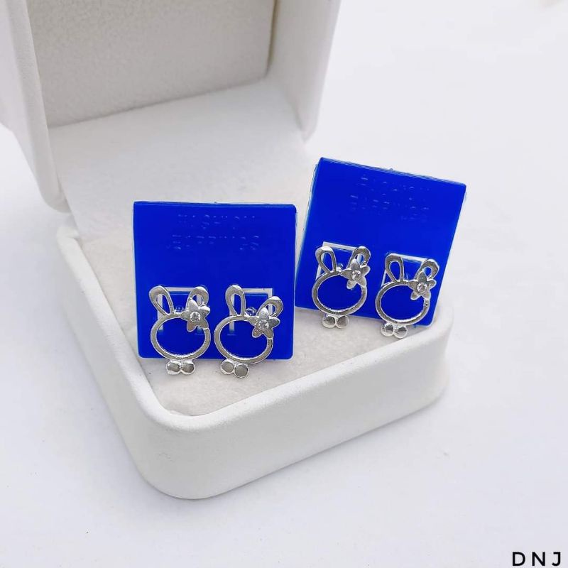 Bông tai gấu dễ thương bạc ta