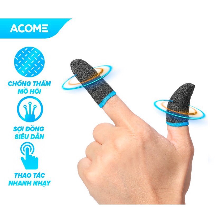 Găng tay chơi game Sợi đồng chống mồ hôi co dãn siêu bền dành cho game PUBG FF Tốc Chiến Liên Quân mobile - ACOME AFS01 | BigBuy360 - bigbuy360.vn