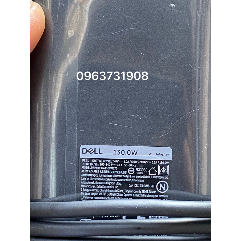 Sạc Laptop DELL XPS 17 9700 9710 USB-C 130W bản gốc zin tháo máy