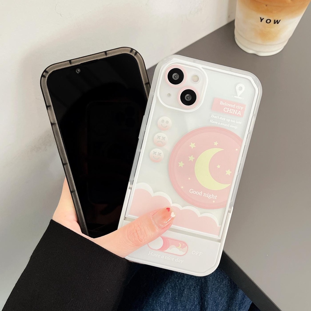 Ốp Điện Thoại Tpu Dẻo Họa Tiết Thời Tiết Độc Đáo Kèm Giá Đỡ Tàng Hình Cho iphone 13 12 11 pro xs max xr 7 / 8plus