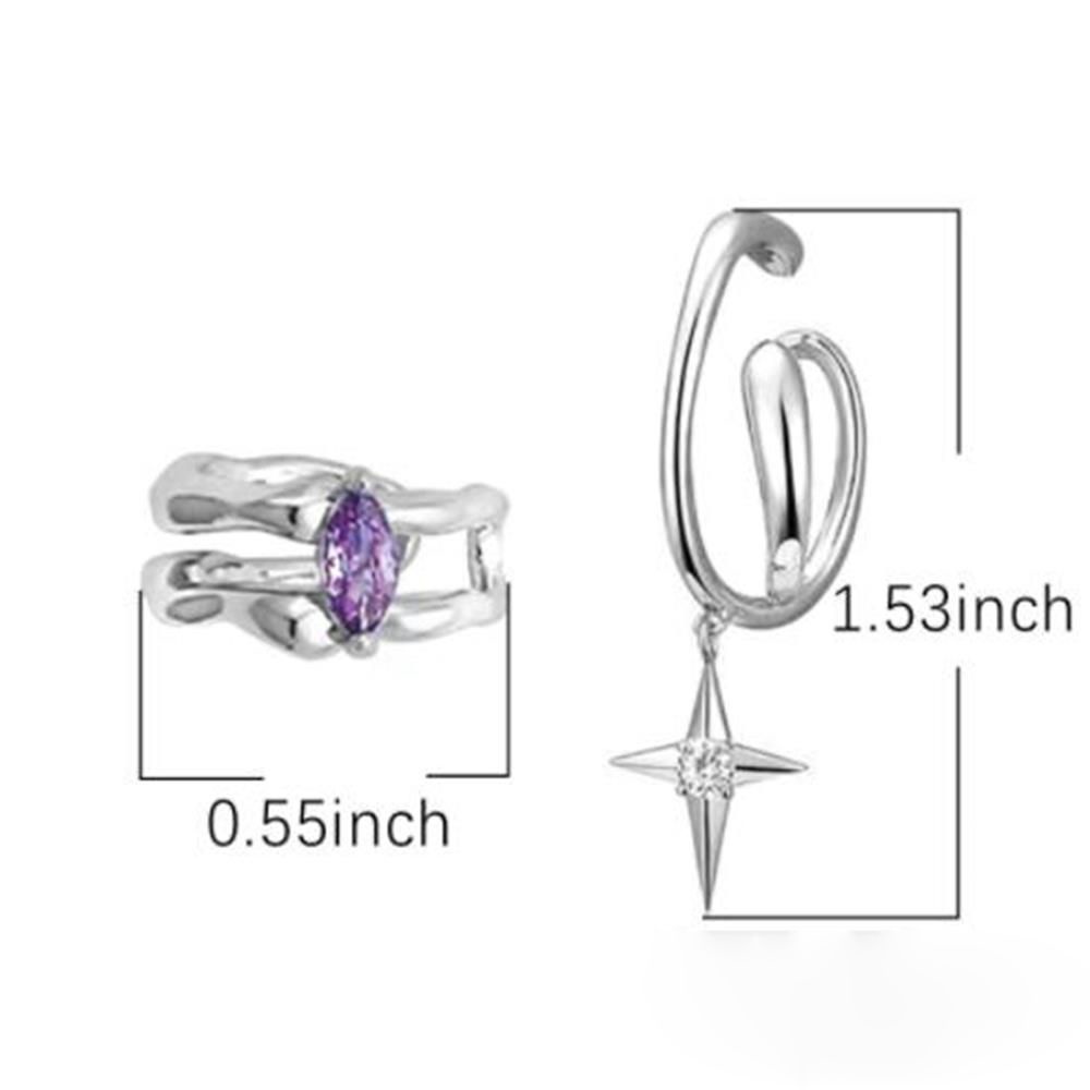 Khuyên Kẹp Vành Tai Bằng Hợp Kim Không Cần Xỏ Lỗ Thời Trang Cho Nam Và Nữ