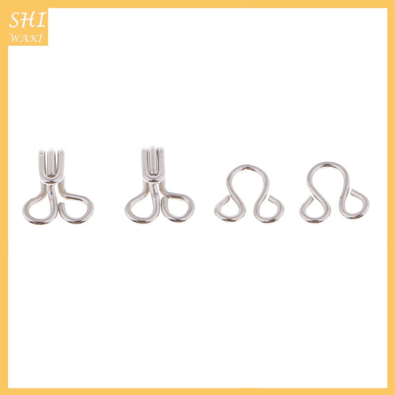 [In Stock]2x50 Set Sewing Hooks and Eyes Closure for Bra Clothing Dress Fasteners White