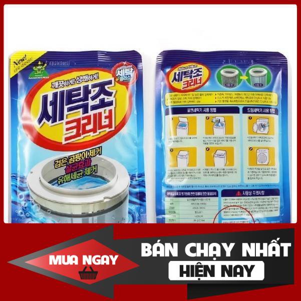 Bột Tẩy Trắng Vệ Sinh Diệt Khuẩn Lồng Máy Giặt Hàn Quốc 450g - dung dịch vệ sinh máy giặt đa năng