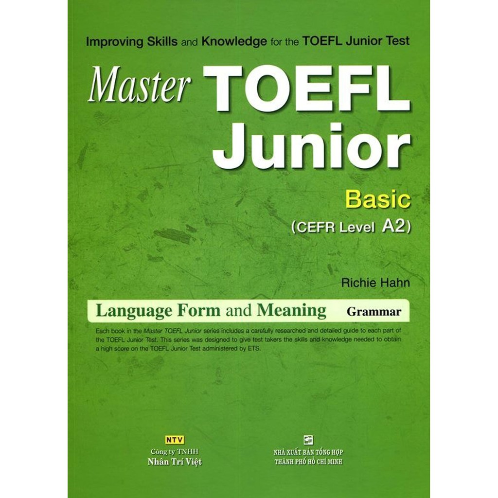 Sách - Master TOEFL Junior Grammar Basic (Không CD)