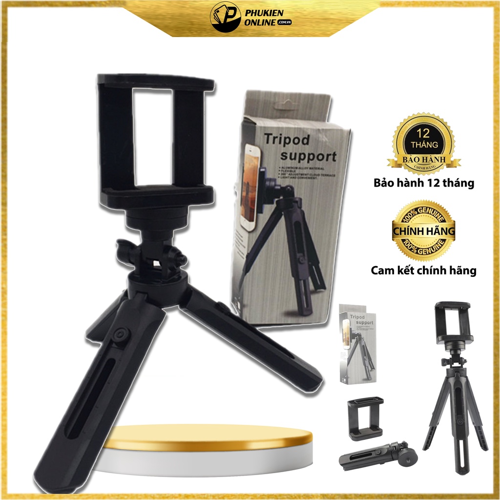 Chân Kẹp Điện Thoại Tripod Mini 3 chân FLOVEME MT01 (Kèm Đầu Kẹp), Kẹp Điện Thoại Bạch Tuộc 3 Chân