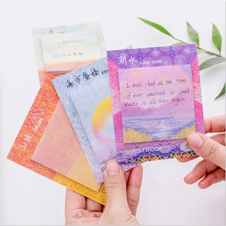 Giấy ghi chú màu sắc đáng yêu xinh xắn tiện dụng