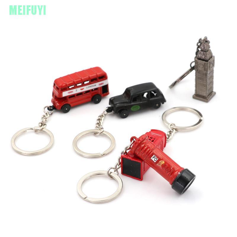 Móc Khóa Kim Loại Hình Xe Bus Taxi