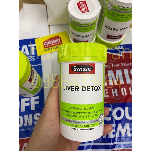 [60/120/200]Viên uống thải độc gan Swisse Liver Detox