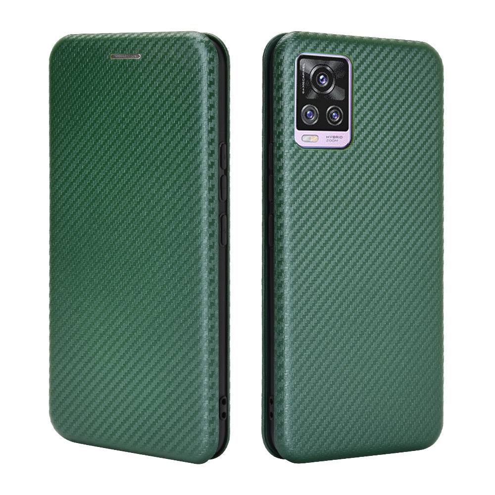 Ốp lưng Vivo V20 Pro V20SE Ví lật sang trọng bằng sợi Carbon Vỏ điện thoại bằng da Vivo V20 V20Pro V