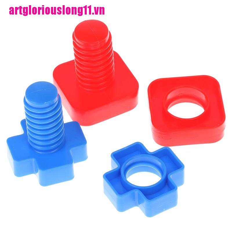 Set 4 Ốc Vít Nhựa Đồ Chơi Lắp Ráp Cho Bé