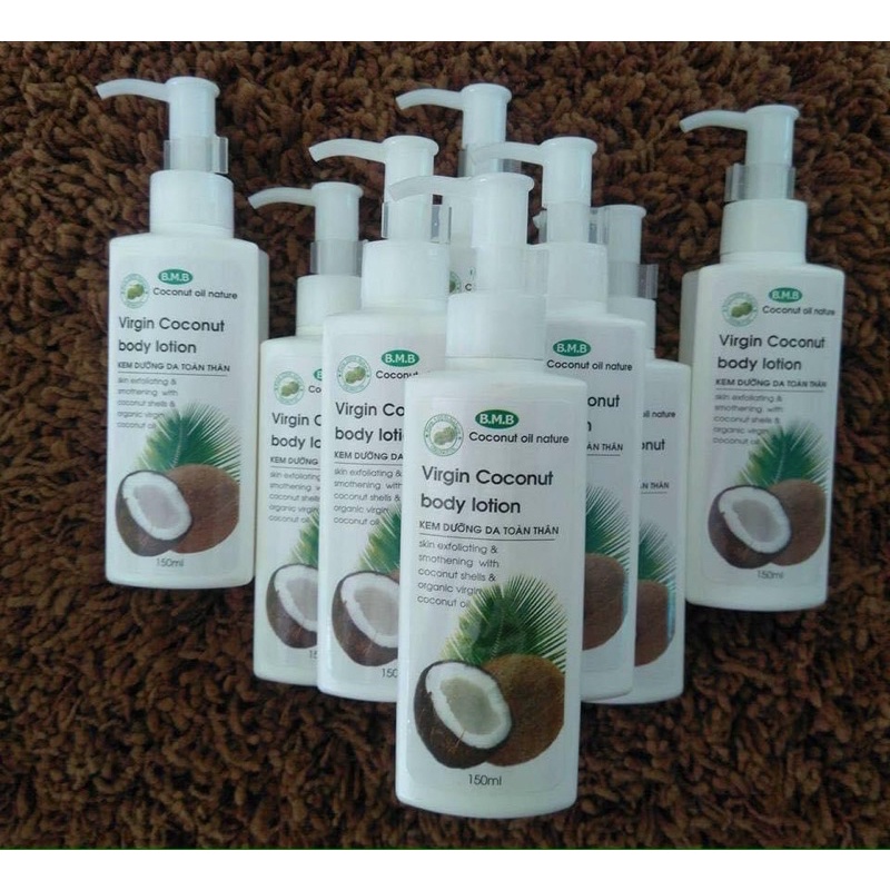Dưỡng thể toàn thân dừa BMB dưỡng da body trắng mịn, dưỡng ẩm, an toàn cho mẹ bầu và da nhạy cảm
