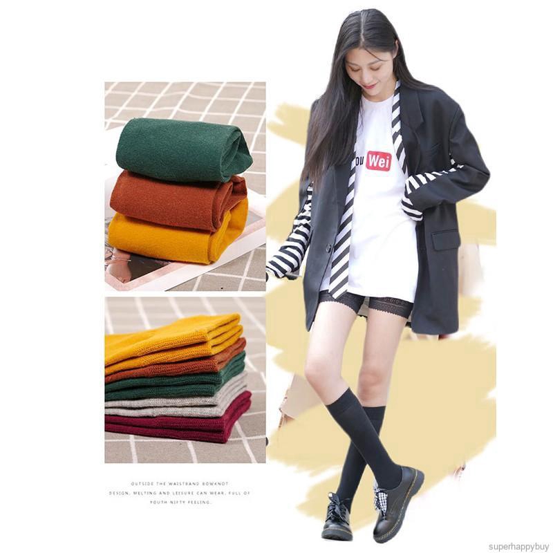 Đôi tất chân co giãn màu trơn thời trang nữ