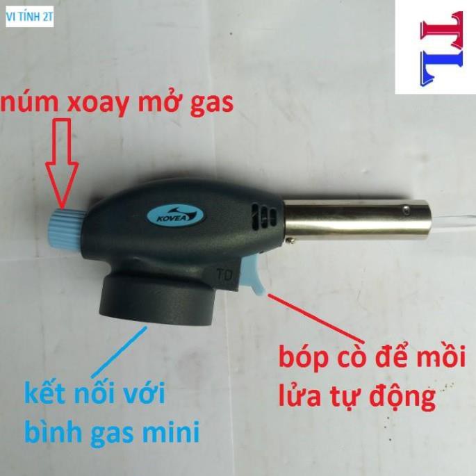 Đèn khò gas đánh lửa tự động (khò béo)